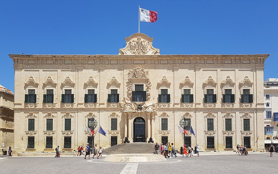 Historic Valletta and the sea in Malta
