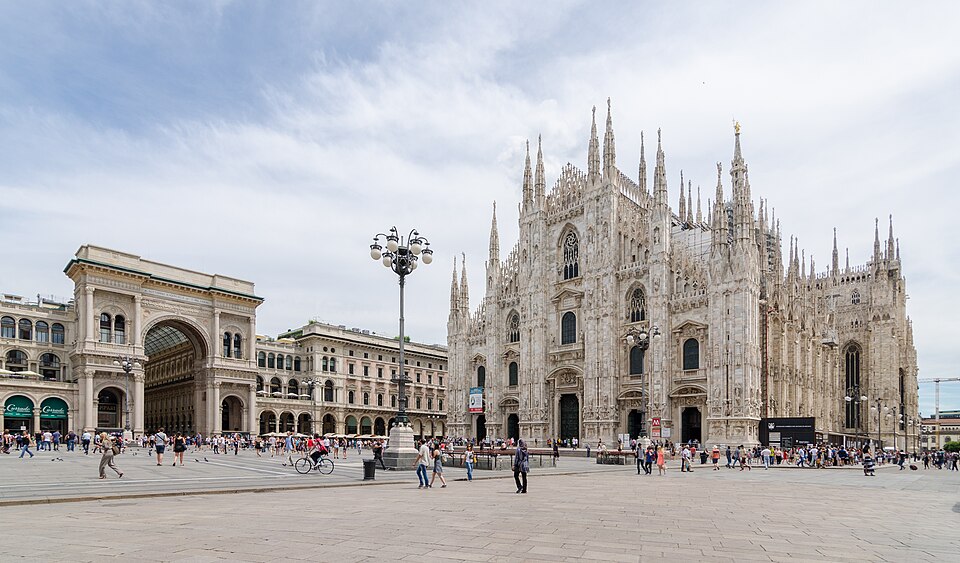 The historic Duomo in Milan's square